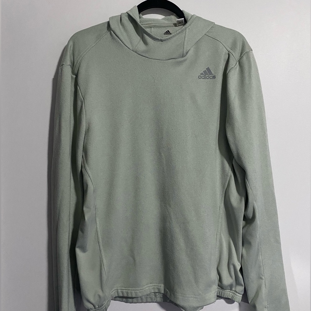 Adidas Men’s M Hoodie Green Energy Running Fleece Hoodie Reflective Climalite